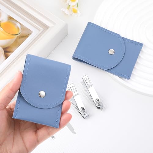 20Sets Manicure Set bulk nail clipper kit Stainless Steel manicure kits bulk fingernail clipper sets 4in1for gift sets beauty Pedicure Kit Pedicure Tools with Travel Case Men Women - color: BLUE