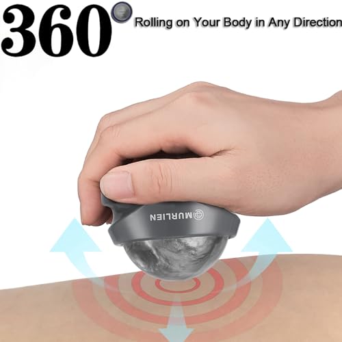 Massage Roller Ball, Tight and Sore Muscles Relief, Manual Massager, Alleviating Shoulder, Arms, Back, Legs, Calves or Muscle Tension - Gray - color: Gray