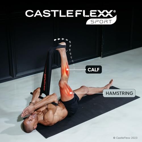 CastleFlexx Mobility and Full Body Strengthening Device - color: Black/Red, size: Standard 5'0 - 5'8