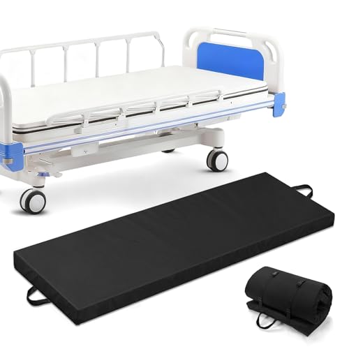 JZHLLA Bedside Fall Mats for Elderly 2.5 Inch Rollable High Density Foam Floor Mats 71.6 * 24 Inch Waterproof Non Slip Protection Mat for Elderly, Handicap, Senior - size: 2.5 IN Thick-Rollable