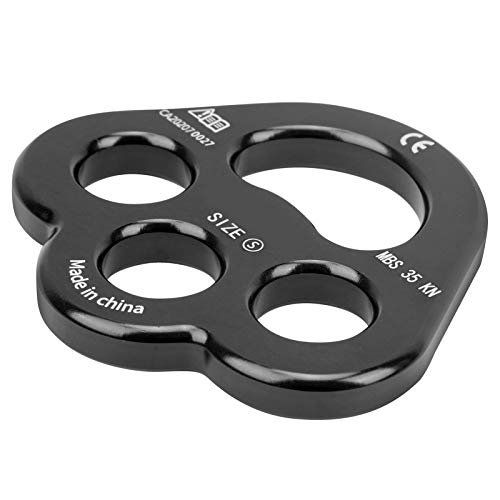 for claw Rigging Plate , 3 Hole Force Rigging Plate , Descender Plate , for claw Rigging Plate long-lasting Climbing Equipment for Outdoor Adventures (black)