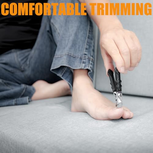 Precision Stainless Steel Heavy Duty Angled Head,Wide Jaw Clippers for Seniors and Man,Ingrown Toenail,Thick Nail.Long Handle, Extra-Large Slanted Nail Cutter.Men,Women,Elderly.6Pcs (6PCS NAI)