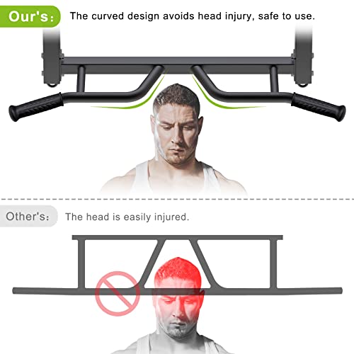 Kipika 32" Ceiling Mounted Pull Up Bar - Heavy Duty, Highly Adjustable, Multifunctional Chin Up Bar - Home Gym System with Punching Bag Hanger and Resistance Bands Training - color: Joist Pull Up Bar