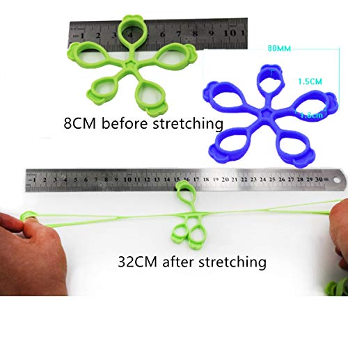4PCS Finger Stretcher Hand Resistance Bands Hand Extensor Exerciser Finger Grip Strengthener Strength Trainer Gripper set, Finger Resistance Bands Finger Grip Exerciser Strengtheners Trainer