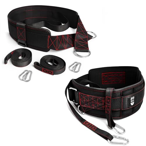 THEFITGUY Ultimate Dip Belt & Sled Pulling Belt | Ultimate Combination for Maximized versatility & strength