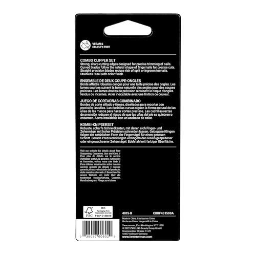 Tweezerman Combo Clipper Set Black/Stainless Steel - color: Stainless Steel