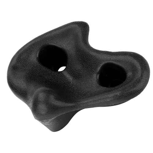 10PCS Rock Climbing Holds, PE Ergonomic Design with Rock Texture for Indoor Outdoor Climbing Wall, Includes Screws and Wrench Tools - color: Black