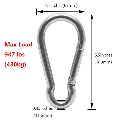 1PC 304 Stainless Steel M50 Single Pulley Block, Wire Rope Hanging Wire Towing Wheel, with 1PC Spring Snap Hook - size: M50-1pc