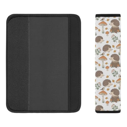 Universal Soft and Comfortable Mushroom Hedgehog Seat Belt Shoulder Pad for Kids, Most Cars, 1 Pair Seat Belt Covers Cushion Anti-Slip Pad - color: Pattern 55