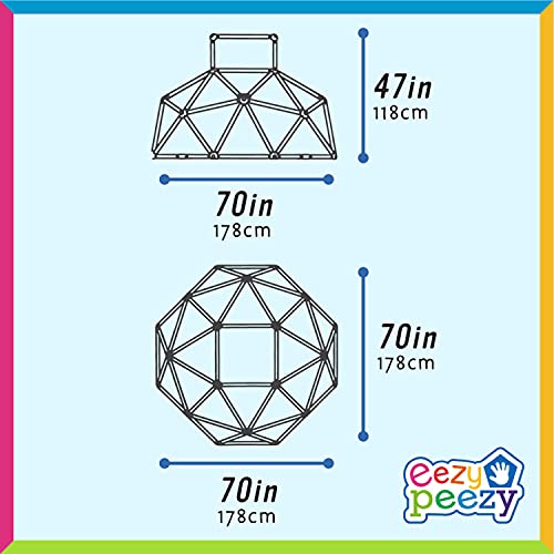 Eezy Peezy Climber with Top - Active Indoor Outdoor Play Set Climbing Dome Equipment Toys - Fun for Kids Ages 3 to 6 Years Old, Green and Blue - color: Green/Blue