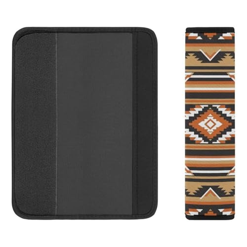 1 Pair Aztec Native American Southwestern Car Seat Straps Shoulder Pads Soft Padded Harness Pads Strap for Adult Use, Stroller Pushchair High Chair, Comfortable Driving - color: Pattern 1062