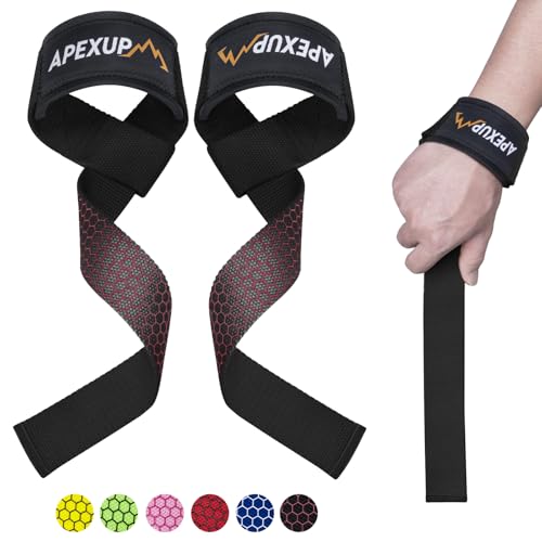 Weight Lifting Straps for Weightlifting, Lifting Wrist Straps Gym, Deadlift Strap, Anti Slip Silicone Weightlifting Strap Men Women Powerlifting, Strength Training - color: Black, size: 1 Pair