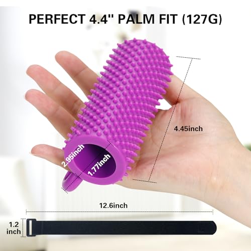 2 PACK Hand Therapy Grip Ball for Hand Contracture & Stroke Arthritis Recovery - Exercise Strengthener for Weak Hands, Carpal Tunnel, Rehabilitation, Post-Surgery, Soft Squeeze Stress Relief Ball for Seniors - size: 2PC