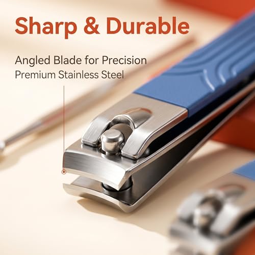 5-in-1 Manicure Set for Women Men, Fingernail Toenail Clippers Stainless Steel Manicure Pedicure Kit w/Angled Trimmer Professional Nail Grooming Kit with Portable Travel Case - color: 5pcs - 3 Color