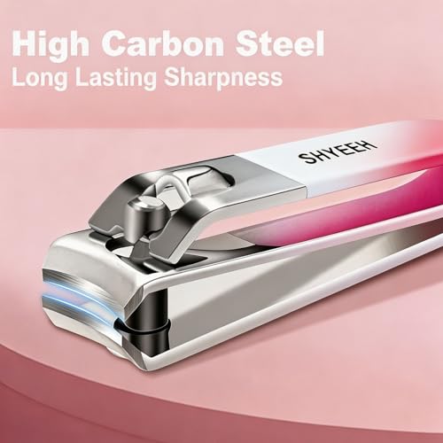 Manicure Set, 10 pcs High-Carbon Steel Nail Clippers Set, Portable Mini Manicure and Pedicure Kit, Travel Grooming Nail Kit with Leather Bag for Men and Women - color: RosePink