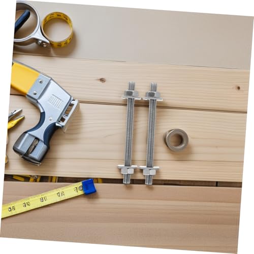 Cabilock 2 Sets Extended Bolts and Nuts Kit with Washers for Outdoor Use Precision Engineered Wall Anchors for Construction and Furniture Fixing