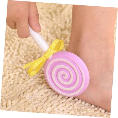 Cabilock 4pcs Pedicure Foot Files for Calluses Remover with Handle Double-Sided Foot File Set in Blue Yellow Purple Pink Exfoliating Dead Skin Removal Tool