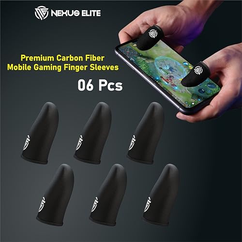 Gaming Finger Sleeves Cots Gloves Covers Protectors Thumb Hand Guard Sleeve for PUBG Mobile Phone Gamer Grip Pro - color: Black - Essentials