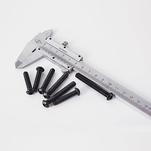 M6 x 30mm 35mm 40mm 45mm 50mm Button Head Socket Cap Screws Bolts, 10.9 Grade Alloy Steel, Black Oxide Finish, Metric Allen Hex Drive, Fully Threaded, Assortment Kit 50Pcs - size: Button M6x30-50 mm