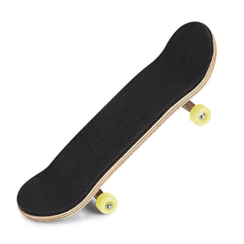 HERCHR Finger Boards, 1Pc Maple Wooden Alloy Fingerboard Finger Skateboards Creative Fingertips Daliy Playing Relaxing Movement Set with Box for Relax Play (Yellow) - color: Yellow