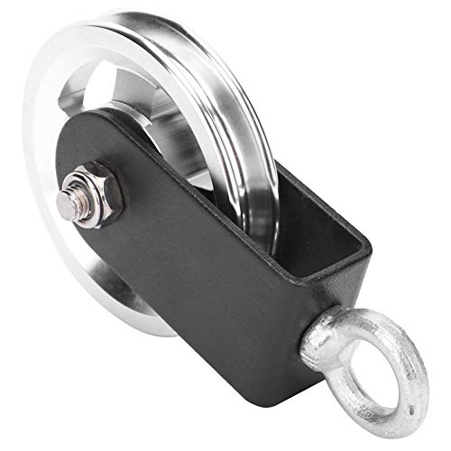 AstraLoom Fitness Equipment Bracket 95mm Aluminum Alloy Pulley Silent Hanging Wheel Heavy Duty Rotation Single Wheel Pulley Set for Home Gym DIY Building Sports Equipment