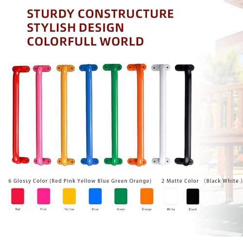 4 Pack 17 Inch Black Playground Equipment Handles Metal - Playset Slide Handles, Swing Sets Accessories Grab Bars, Kids Climbing Monkey Bar for Playhouse, Treehouse, Jungle Gym - color: Black-4pack