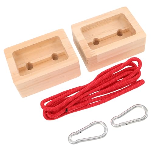 SECFOU 2pcs Portable Wooden Fingerboard Climbing Hangboards for Rock Climbing Training Grip Strength and Endurance Building Compact Training Equipment for Home and Outdoor Use
