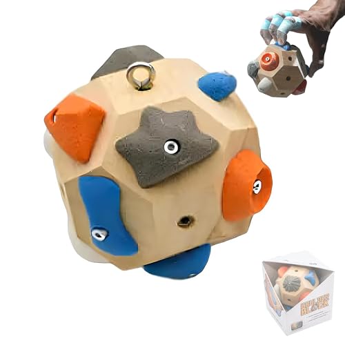 Handcrafted Boulder Block - Build Strength and Precision, 3D Climbing Ball for Strength Training, Simulated Rock Wall Holds, Portable Rock Climbing Gear, Gifts for Rocks Climbers(1PCS) - size: 1PCS