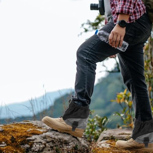 Mikikit Hiking Gaiters Sandproof Shoe Covers for Men and Women Breathable Leg Protectors for Hiking Hunting Snowshoeing and Garden Work 1 Pair