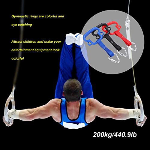 Gymnastic Rings, 440 lbs Load Bearing Outdoor Climbing Rings Durable Hanging Equipment for Kids Families Backyard Play Gymnastic Training