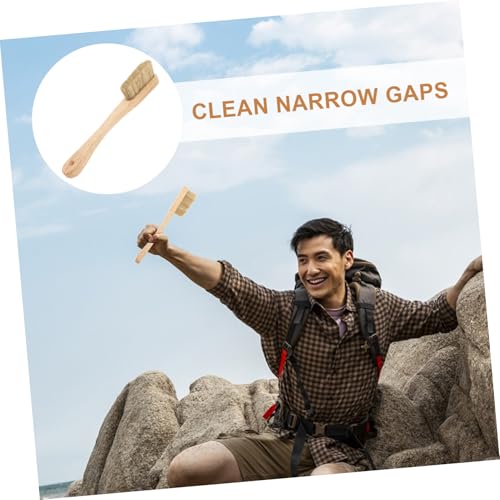 Toyvian Thick Boars Hair Bristles Mountaineering Cleaning Brush for Climbing Bouldering Nonabrasive Wire Brush for Indoor Rock Climbing