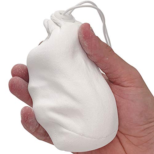 No Mess Climbing Chalk Ball for Lifting, Climbing, Gymnastics & Crossfit – Refillable Chalk Ball with Pure Magnesium Carbonate for Dry Hands & Better Grip – 2.3 oz - color: White