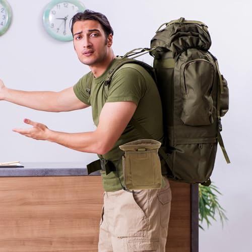 SHOWERORO Portable Mini Utility Waist Pack Fanny Pack with Drawstring Chalk Pouch for Climbing and Lifting, Outdoor Storage Solution Made of Sturdy Oxford Cloth, for Hiking and Camping