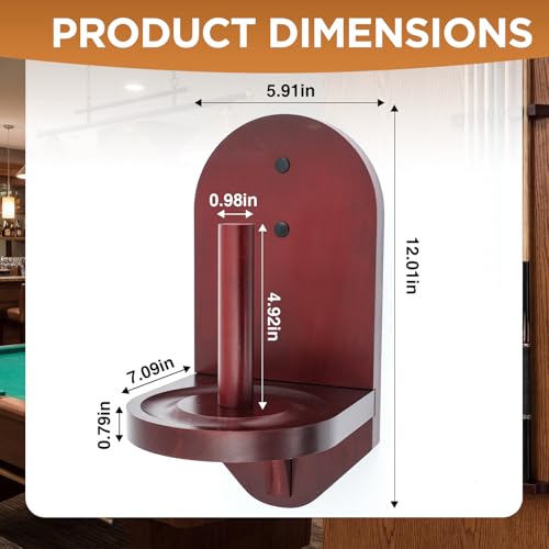 Lewtemi Cone Pool Hand Chalk Holder Wall Mounted Billiard Chalk Holder Pool Table Accessories Gifts for Game Rooms and Family Rooms