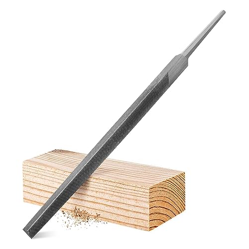 6" Triangular Medium Cut File, Double Cut Teeth, Made of High Carbon Steel, Half Round Hand File Without Handle, Suitable for Shaping Metal, Wood, etc - color: Triangular File, size: 6 Inch