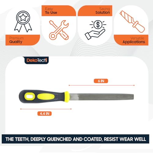 6-Inch Half-Round File with Ergonomic Anti-Slip Handle - style: 6-Inch Half-Round File with Ergonomic Anti-Slip Handle
