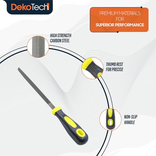 6-Inch Triangle File with Non-Slip Ergonomic Handle - style: 6-Inch Triangle File with Non-Slip Ergonomic Handle