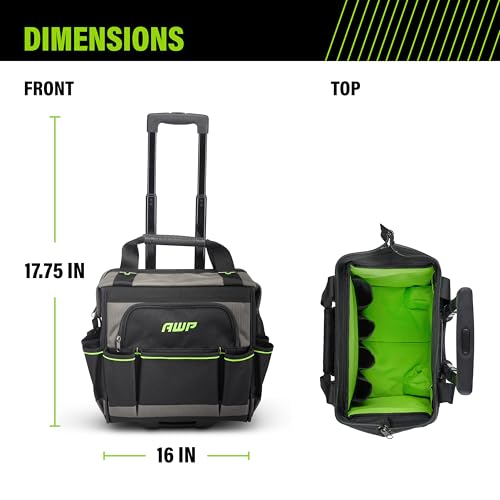 AWP Tool Bags, Premium Tool Bag, Black, Durable Tool Tote, for Professionals and Contractors - size: 14 Inch, style: Tool Bag