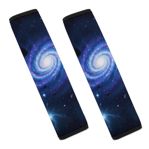 2 Pack Blue Galaxy Car Seat Straps Shoulder Pads Soft Padded Shoulder Harness Cover for Adult Use, Stroller Pushchair High Chair, Pressure Relief - color: Pattern 163