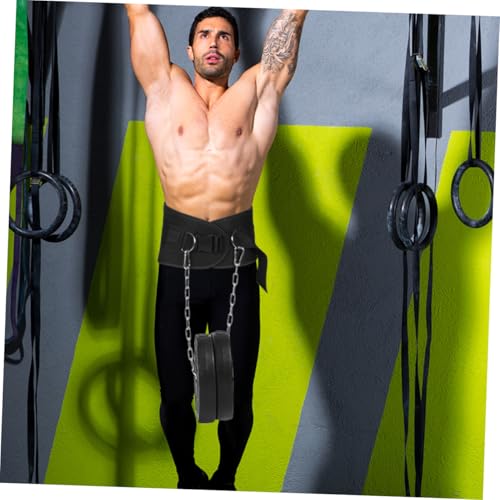 GANAZONO Weighted Dip Belt with Chain for Weightlifting, Thickened Steel Fitness Training Belt for Pull-ups and Back Muscle Strengthening, 1pcs Bodybuilding Exercise Equipment