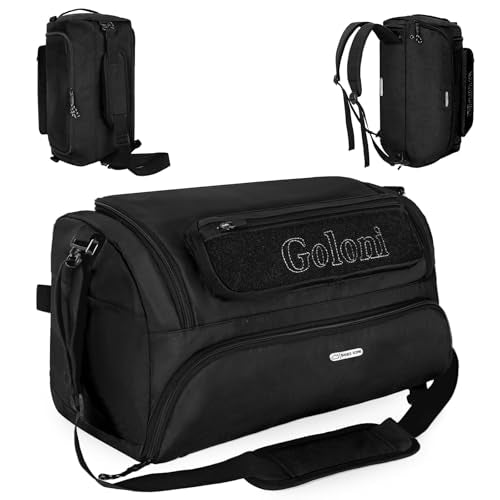 Goloni Gym Bag for Men & Women,40L Large 3 in 1 Sports Travel Duffel Bag with Shoes Compartment and Wet Pocket,Weekender Overnight Backpack,Black - color: Black