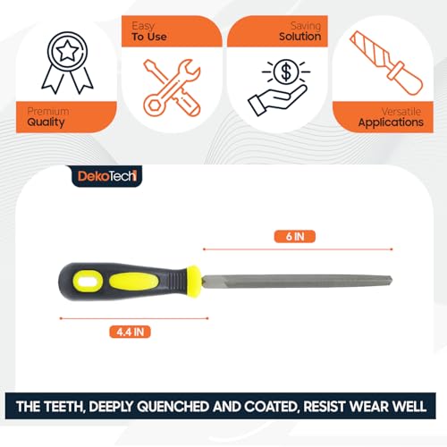 6-Inch Triangle File with Non-Slip Ergonomic Handle - style: 6-Inch Triangle File with Non-Slip Ergonomic Handle