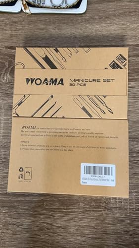 WOAMA 30-Piece Manicure Set Pedicure Kit Professional Nail Clipper Set Stainless Steel Manicure Kit Nail Kit for Women Men - Black - color: Black