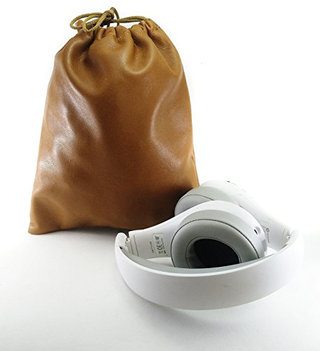 Multiple use Lambskin Leather Pouch with Drawstrings: (Tan, 23 cm X 31 cm) - color: Tan