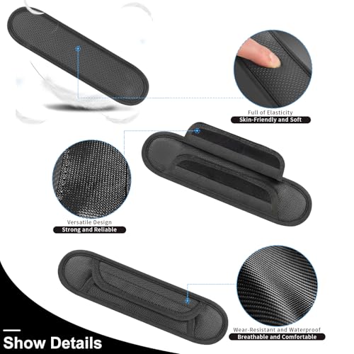 FIEIL 2 Pack Breathable Universal Shoulder Pad, Silica Gel Backpack Strap Pads, for Shoulder Bags, Guitar Strap, Detachable Shoulder Strap Pad Pads Help Relieve Shoulder Pain(Anti-Slip Texture) - size: 2 Pack 20*5CM Small Neoprene