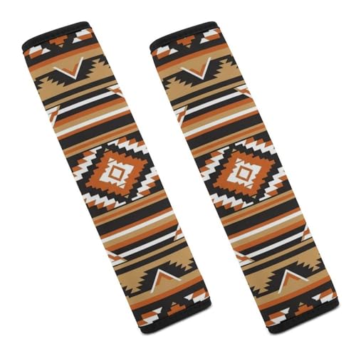 1 Pair Aztec Native American Southwestern Car Seat Straps Shoulder Pads Soft Padded Harness Pads Strap for Adult Use, Stroller Pushchair High Chair, Comfortable Driving - color: Pattern 1062