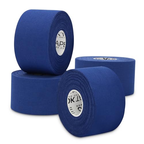 OK TAPE 4 Rolls Athletic Tape, Sports Tape, Very Strong Easy Tear Wrist Ankle Tape, No Sticky Residue | Athletes, Medical, Athletic Trainers- 1.5inch x 15yards (Blue) - color: Blue-4 Rolls, size: 15 yards