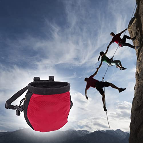 Climbing Chalk Bags,No Leak Rock Climbing Strawstring Bag - color: Red