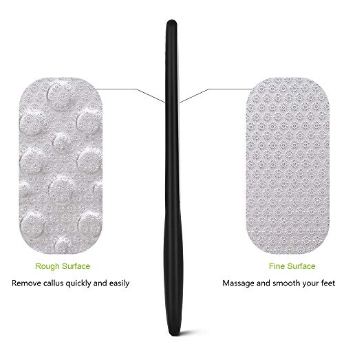 BEZOX Foot File (1 PCS), Double Sided Foot Scraper Callus Remover, Foot Rasp for Cracked Heel and Foot Corn Removal, Stainless Steel Pedicure File W/Cloth Storage Bag - style: Black