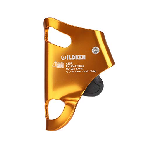 WILDKEN Rock Climbing Chest Ascender Climbing Mountaineering Tree Arborist | Rappelling Gear Climbing Equipment Rope Clamp for 10-13MM Rope - color: Orange